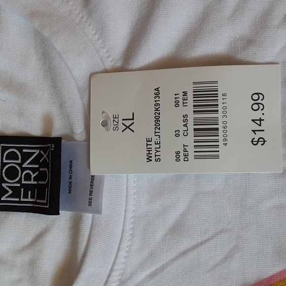 Sz XL MODERNLUX SHORT SLEEVE BRIDE SASH GRAPHIC T-SHIRT - Picture 3 of 7